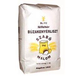 Szabó Malom búzakenyérliszt félfehér bl-112 1000 g