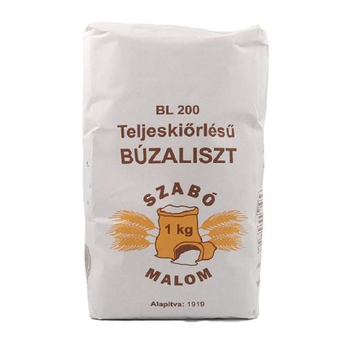 Szabó Malom teljes kiőrlésű búzaliszt 1000 g BL 200