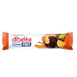   Dibette kakaós ét mártott, narancs ízű krém töltött ostya, fruktózzal gluténmentes 26 g