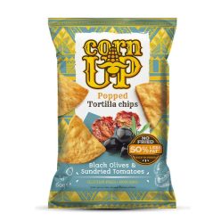   Corn Up tortilla chips fekete olivabogyó és paradicsom ízű 60 g
