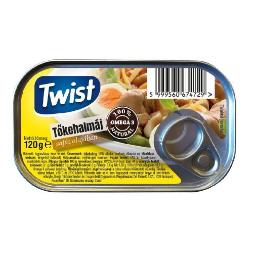 Twist tőkehalmáj saját olajában 115 g