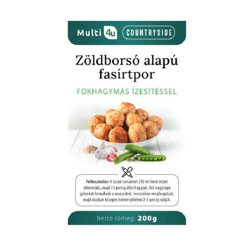 Multi 4u countryside zöldborsó alapú fasírtpor fokhagymás ízesítéssel 200 g