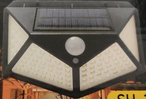 100LED-es napelemes lámpa