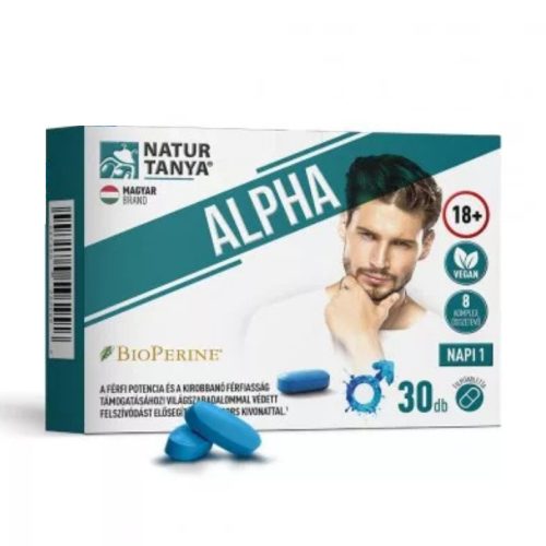 Natur Tanya® ALPHA 30 filmtabletta férfi potencia és kirobbanó férfiasság