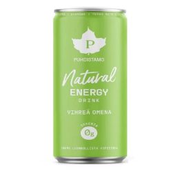   Puhdistamo Natural energy 330ml zöld alma ízű természetes energiaital DRS
