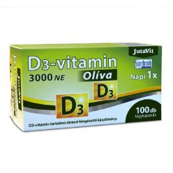 JutaVit D3-vitamin Olíva 100x3000NE lágykapszula